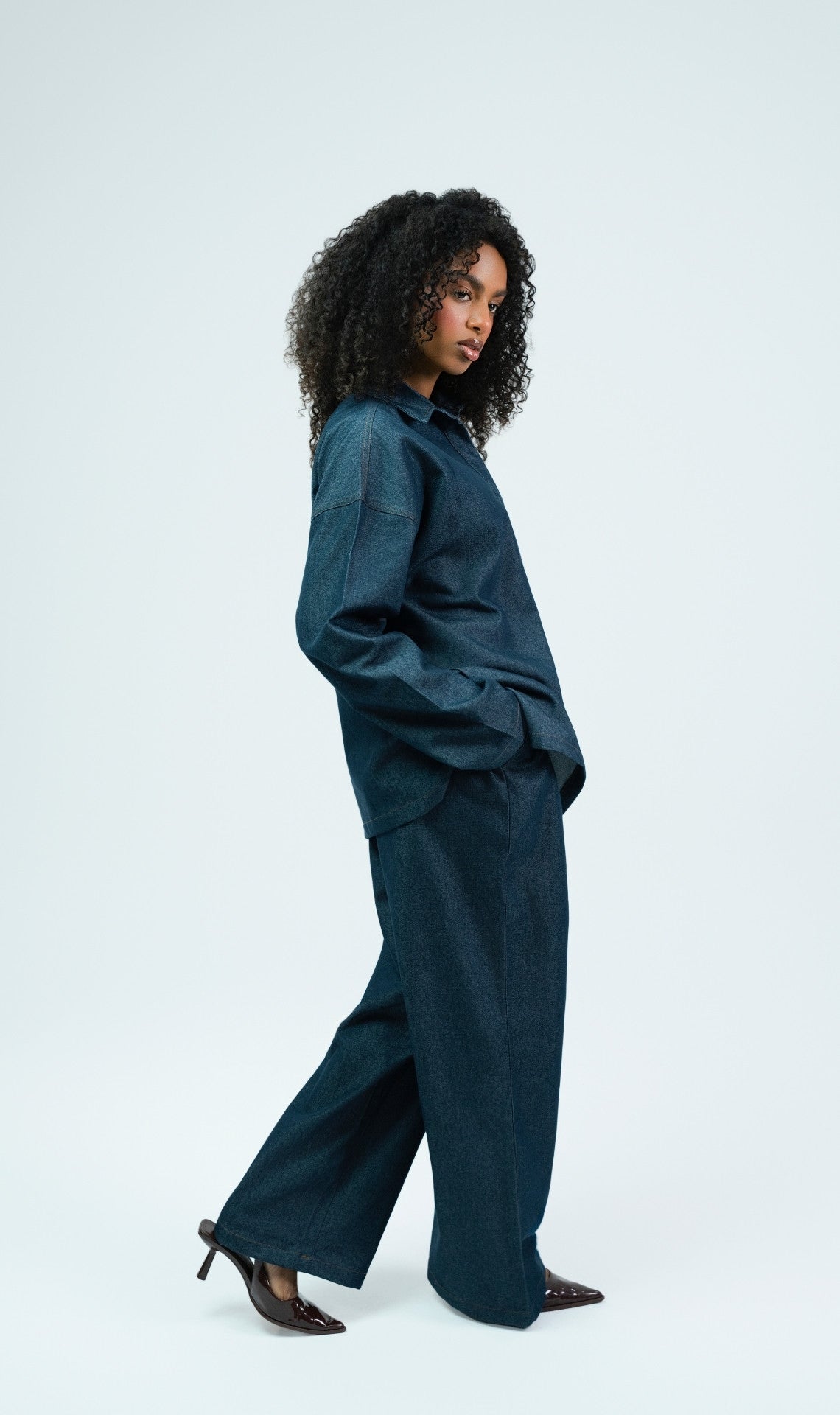 Ensemble Denim top et pantalon BLEU DESTROY