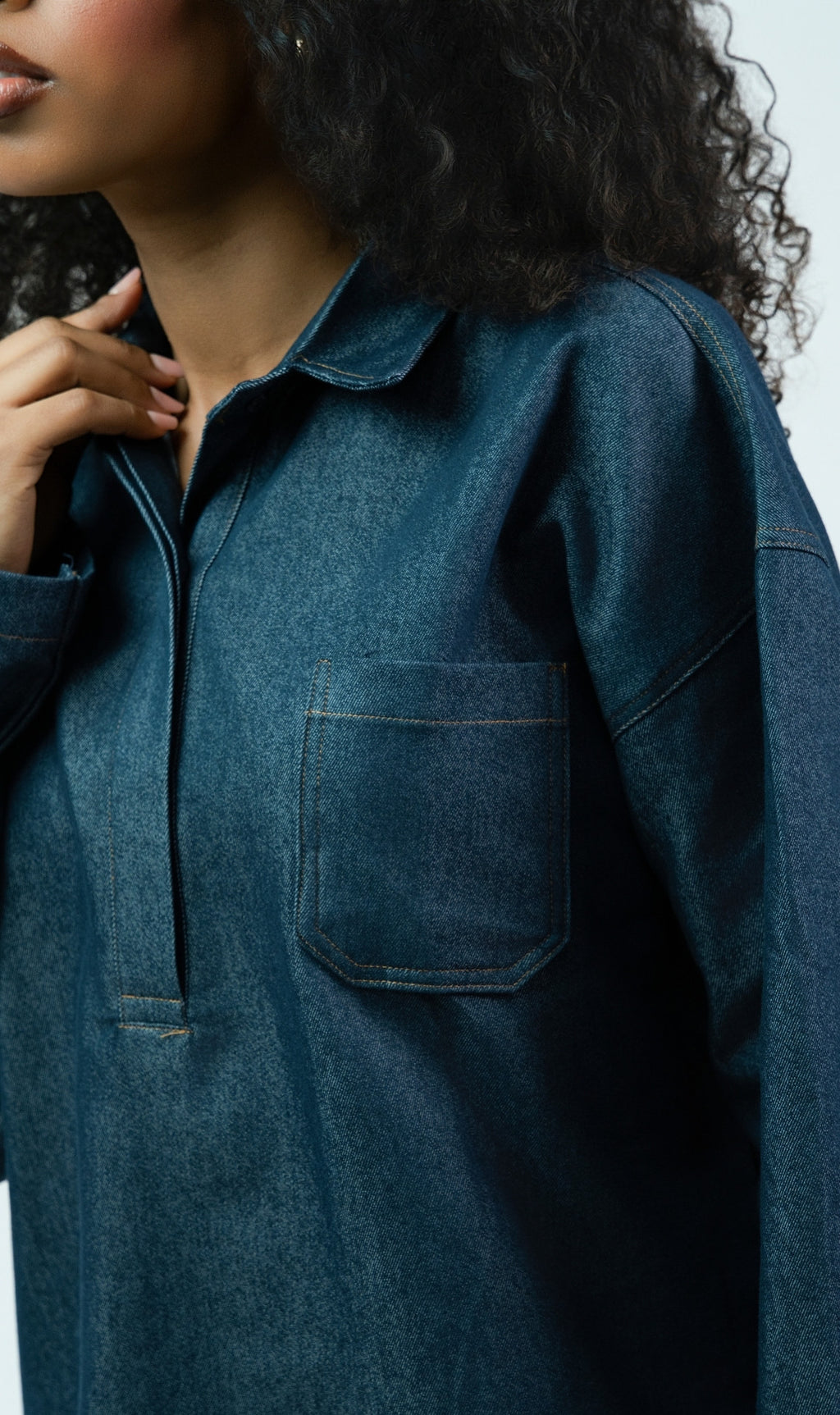 Ensemble Denim top et pantalon BLEU DESTROY